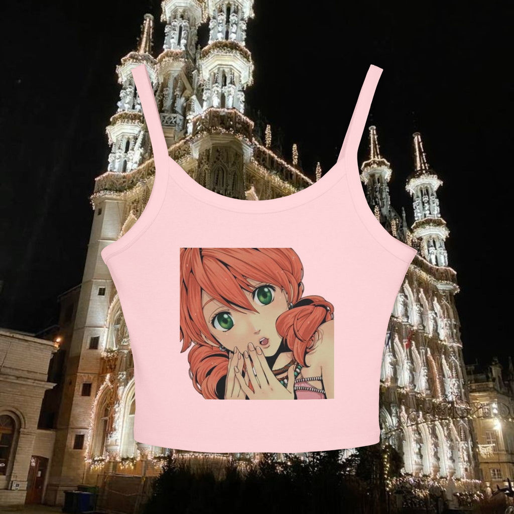 Anime Girl Graphic Spaghetti Strap Tank Top - Cute and Casual Summer Wear