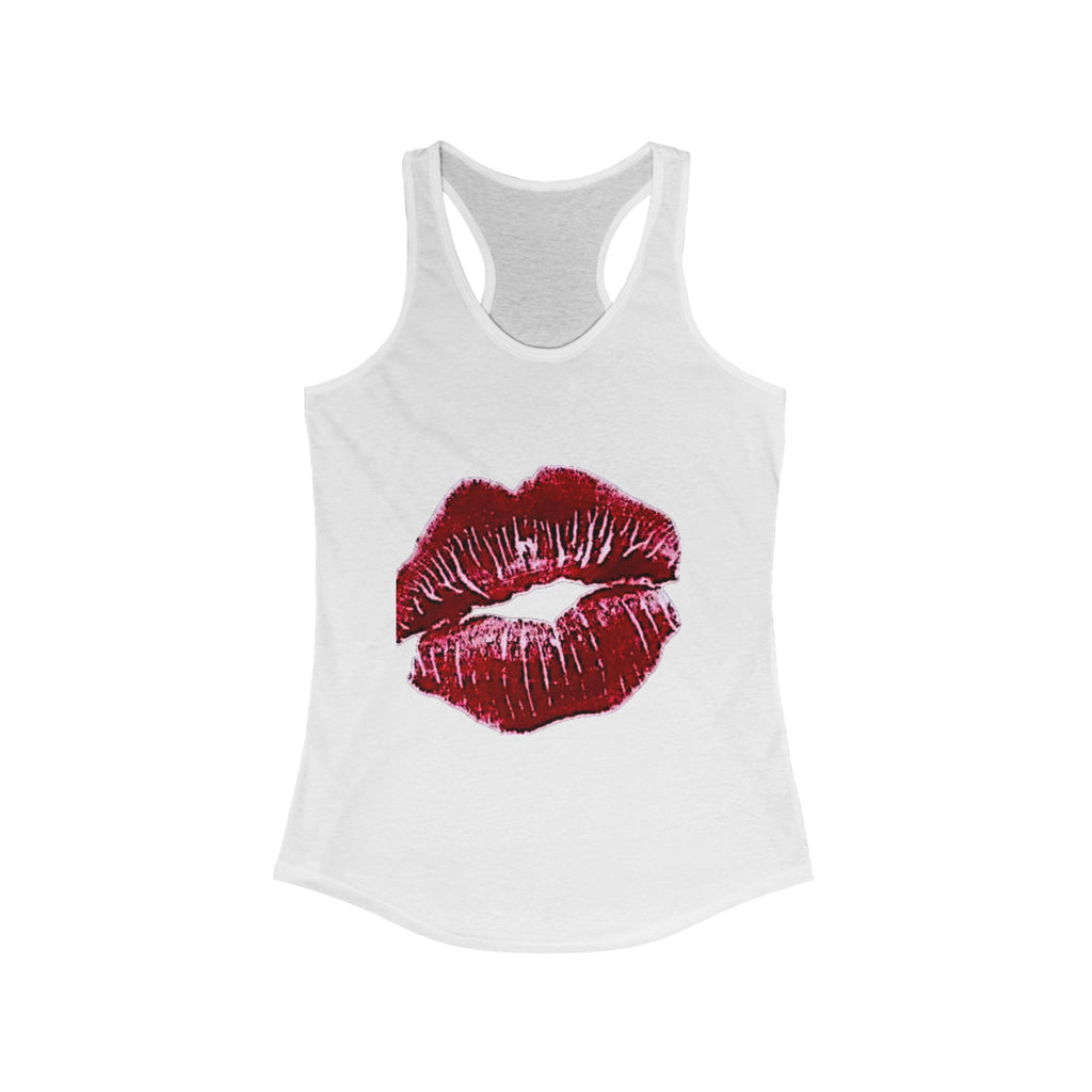 Kiss Print Women's Racerback Tank - Flirty Summer Style