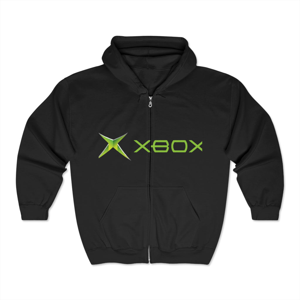 Xbox Logo Unisex Full Zip Hooded Sweatshirt - Perfect for Gamers