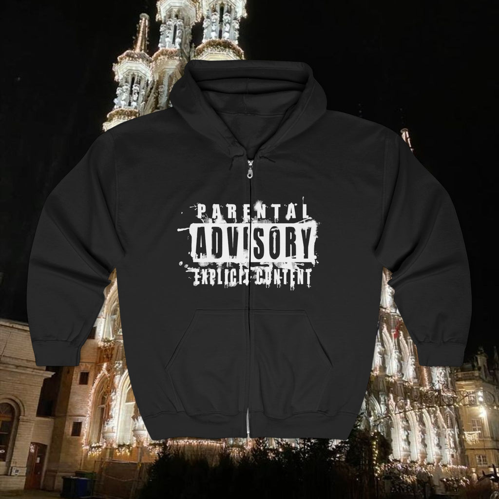 Parental Advisory Hoodie - Unisex Heavy Blend Zip Sweatshirt