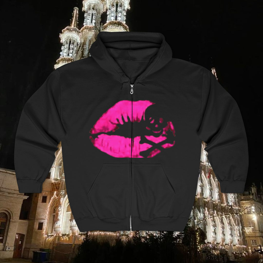 Kiss Me Pink Unisex Heavy Blend Full Zip Hoodie