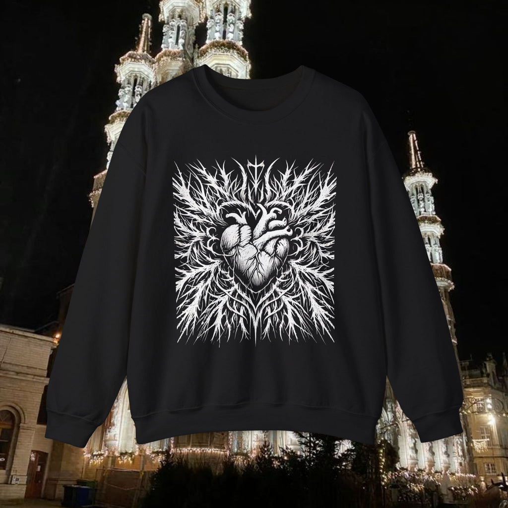 Heart of Flames Unisex Crewneck Sweatshirt - Cozy Art for Bold Souls